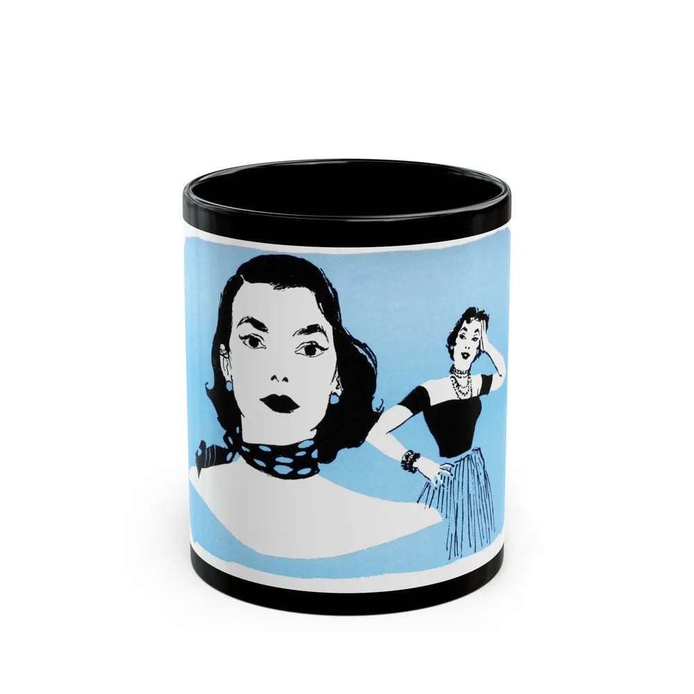 Half a Marriage (4), Redbook, November 1954 - Black Coffee Mug-11oz-Go Mug Yourself