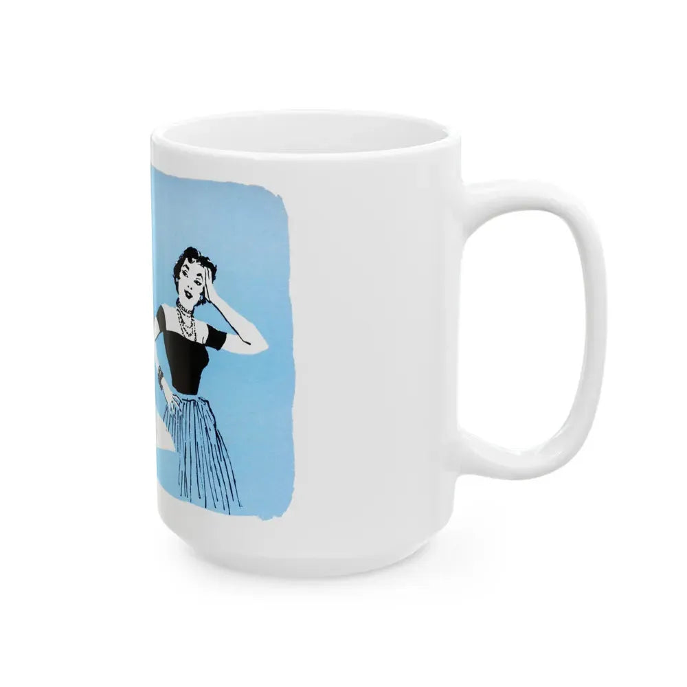 Half a Marriage (4), Redbook, November 1954 - White Coffee Mug - Go Mug Yourself