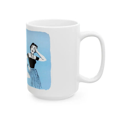 Half a Marriage (4), Redbook, November 1954 - White Coffee Mug - Go Mug Yourself