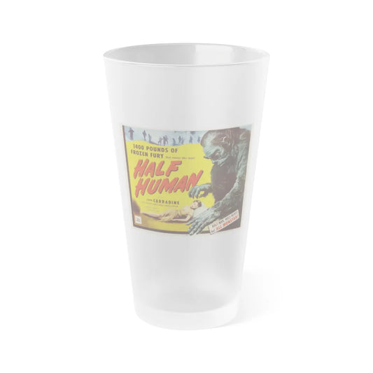 HALF HUMAN 1955 Movie Poster - Frosted Pint Glass 16oz-16oz-Frosted-Go Mug Yourself