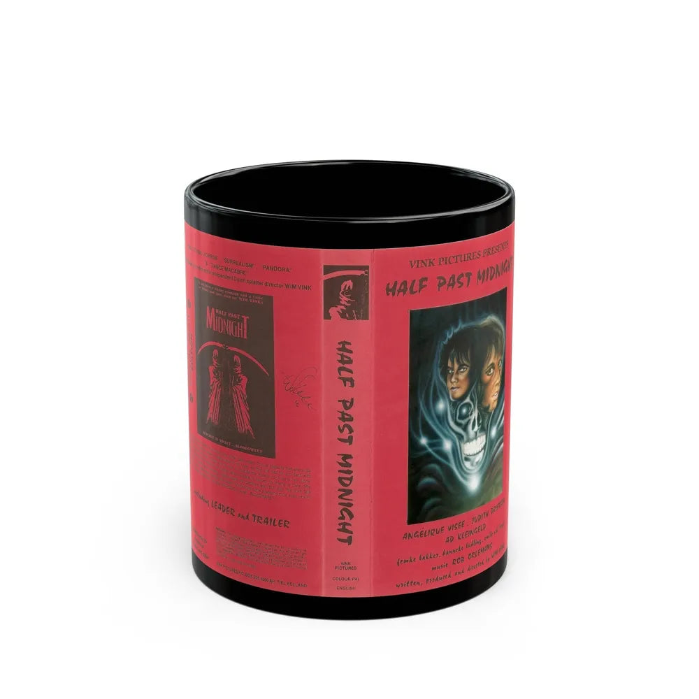 HALF PAST MIDNIGHT (VHS COVER) - Black Coffee Mug-11oz-Go Mug Yourself