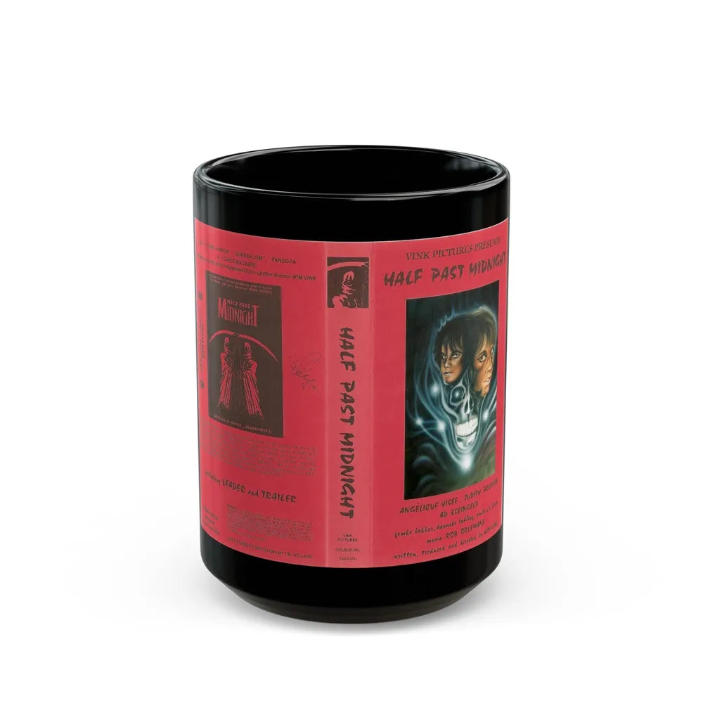 HALF PAST MIDNIGHT (VHS COVER) - Black Coffee Mug-15oz-Go Mug Yourself