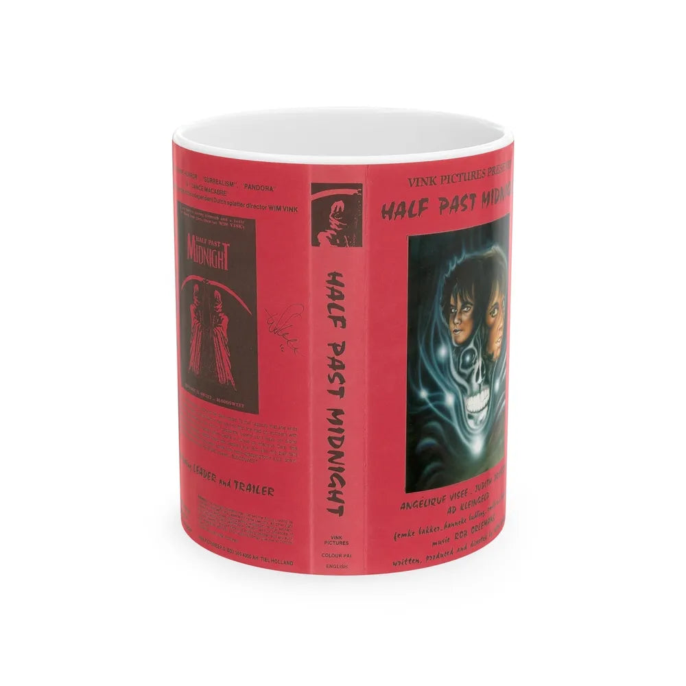 HALF PAST MIDNIGHT (VHS COVER) - White Coffee Mug-11oz-Go Mug Yourself