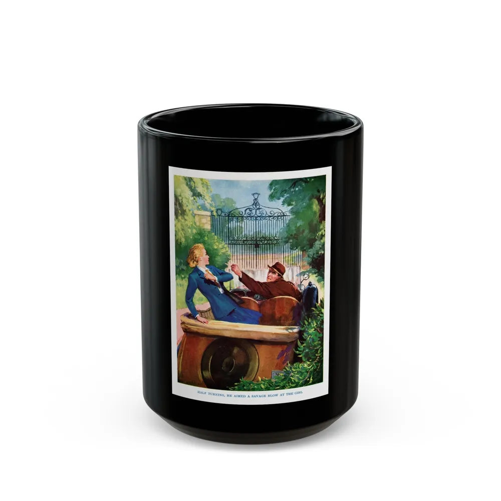 half turning, he aimed a savage blow at the girl - Black Coffee Mug-15oz-Go Mug Yourself