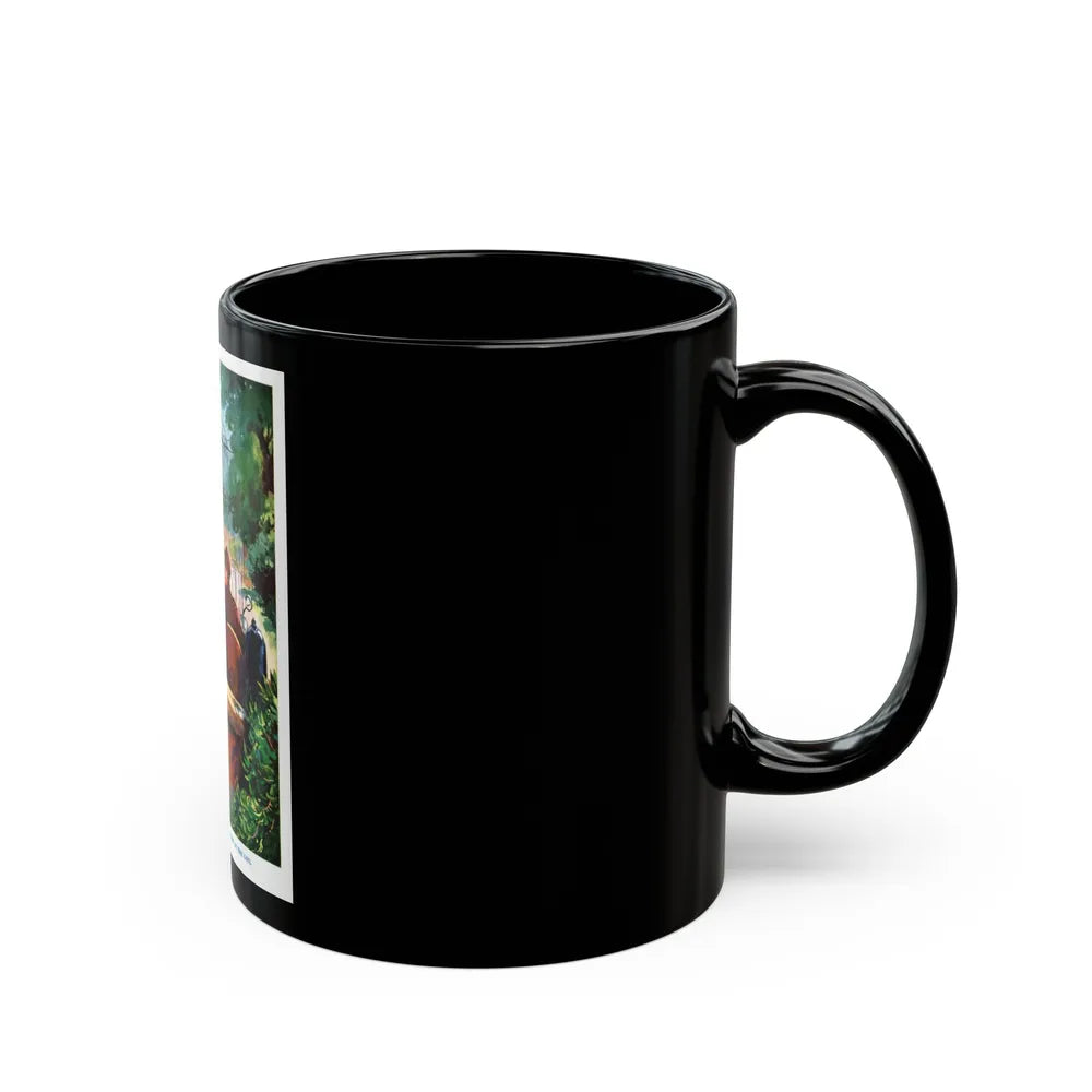 half turning, he aimed a savage blow at the girl - Black Coffee Mug-Go Mug Yourself