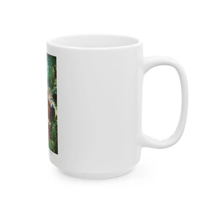 half turning, he aimed a savage blow at the girl - White Coffee Mug-Go Mug Yourself