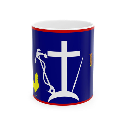 Halkidiki flag 1821 (Greece) White Coffee Mug-11oz-Go Mug Yourself