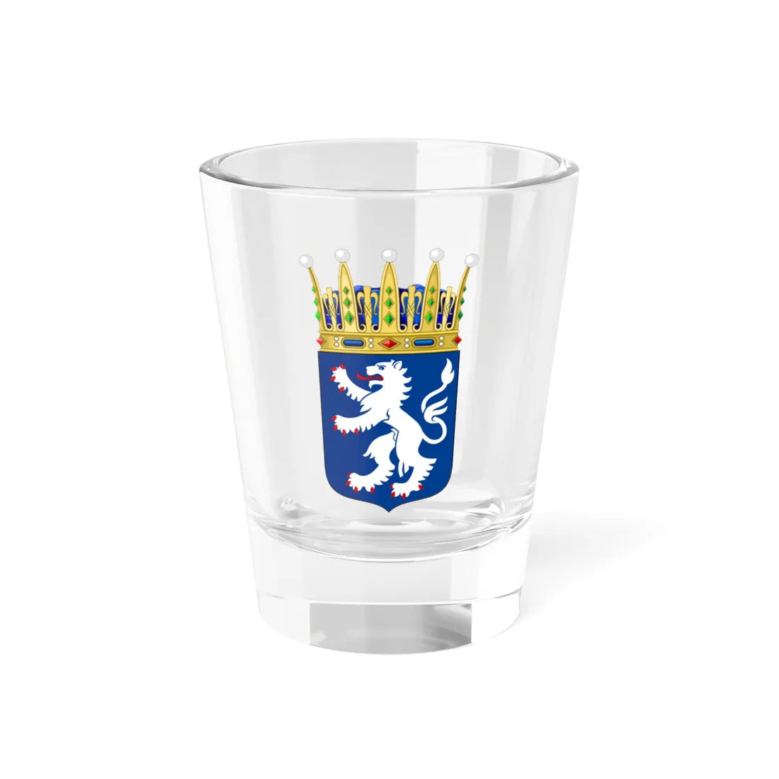 Hallands vapen crowned (Sweden) (Coat of Arms) Shot Glass 1.5oz 1.5oz - Go Mug Yourself