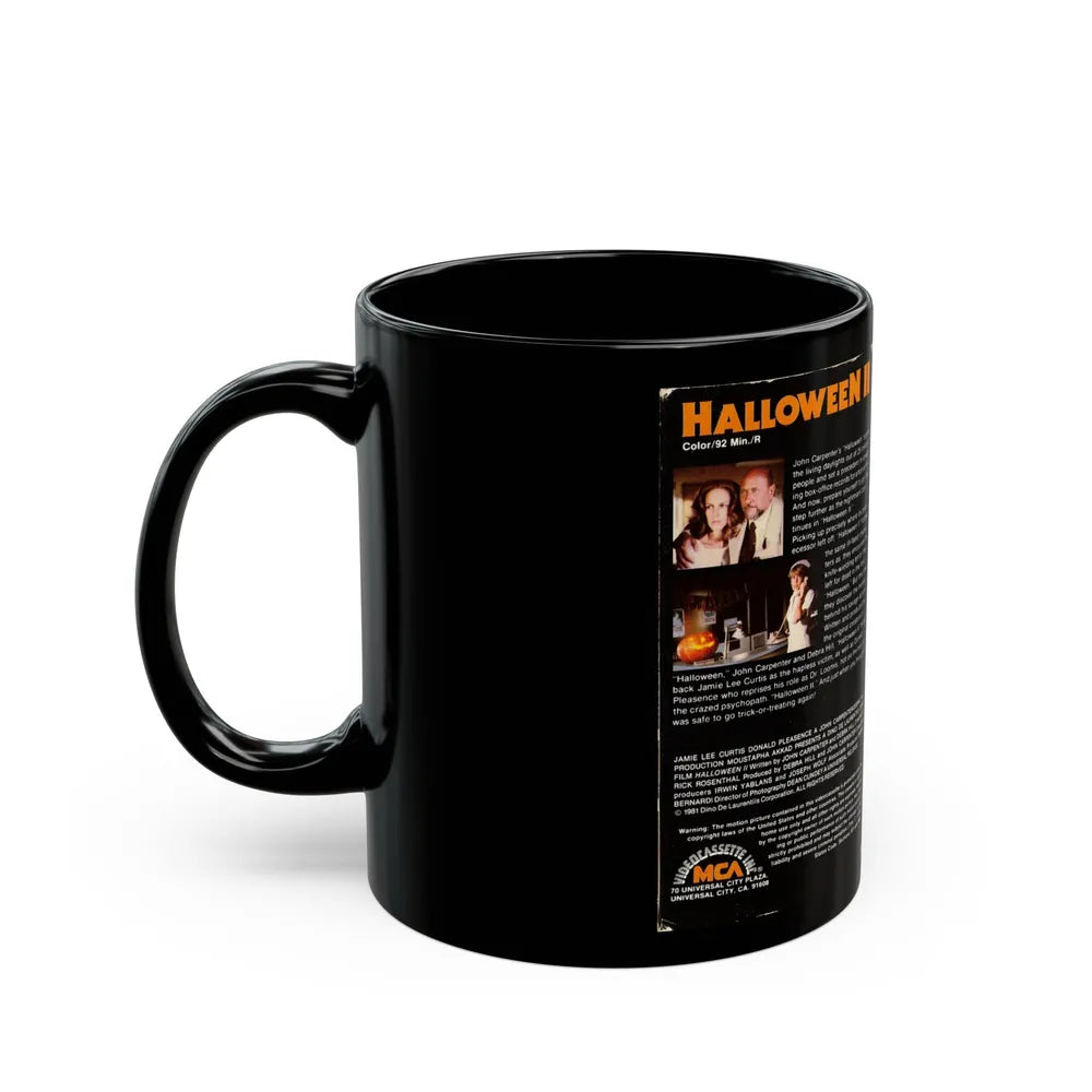 HALLOWEEN 2 (VHS COVER) - Black Coffee Mug-Go Mug Yourself