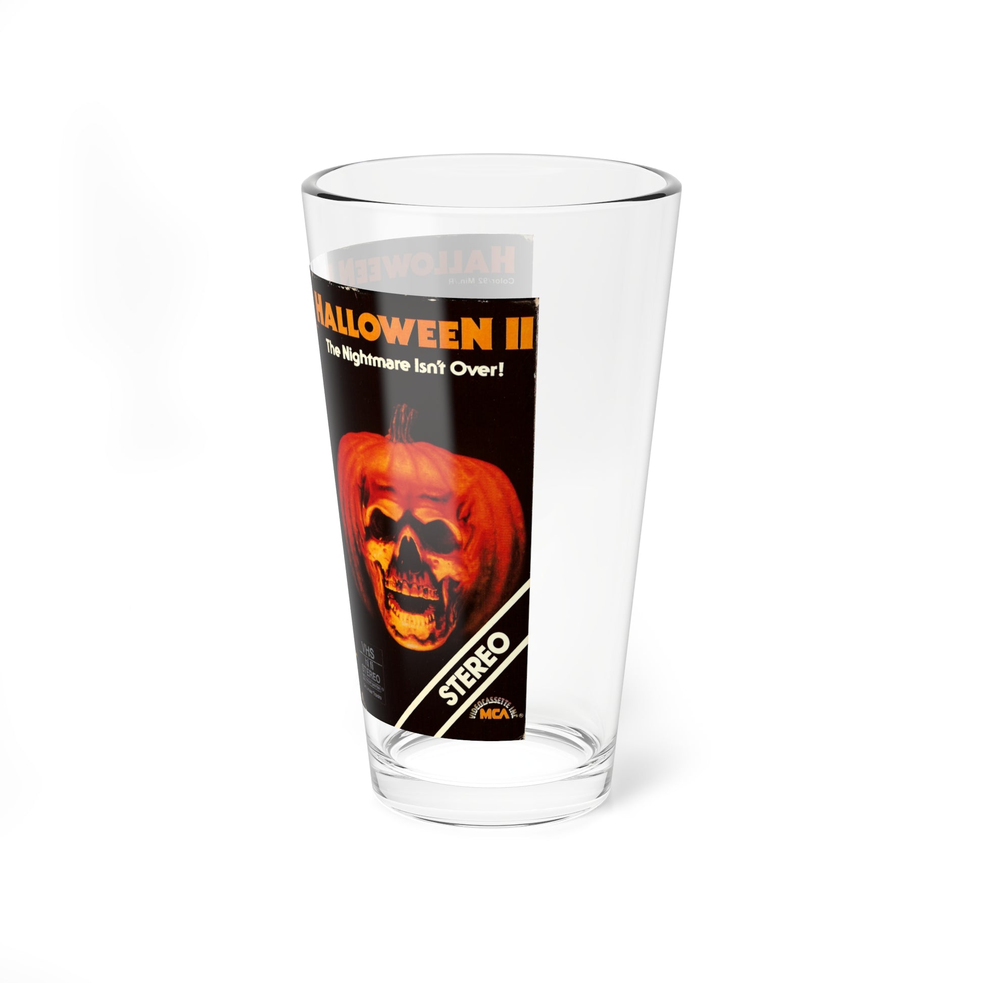 HALLOWEEN 2 (VHS COVER) Pint Glass 16oz-Go Mug Yourself