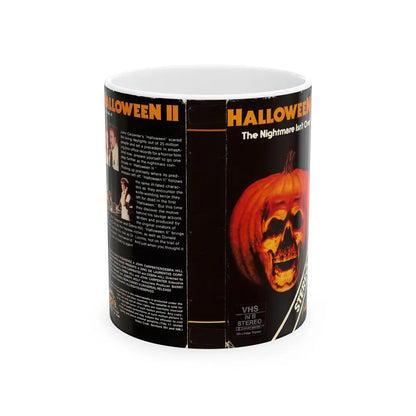 HALLOWEEN 2 (VHS COVER) - White Coffee Mug-11oz-Go Mug Yourself