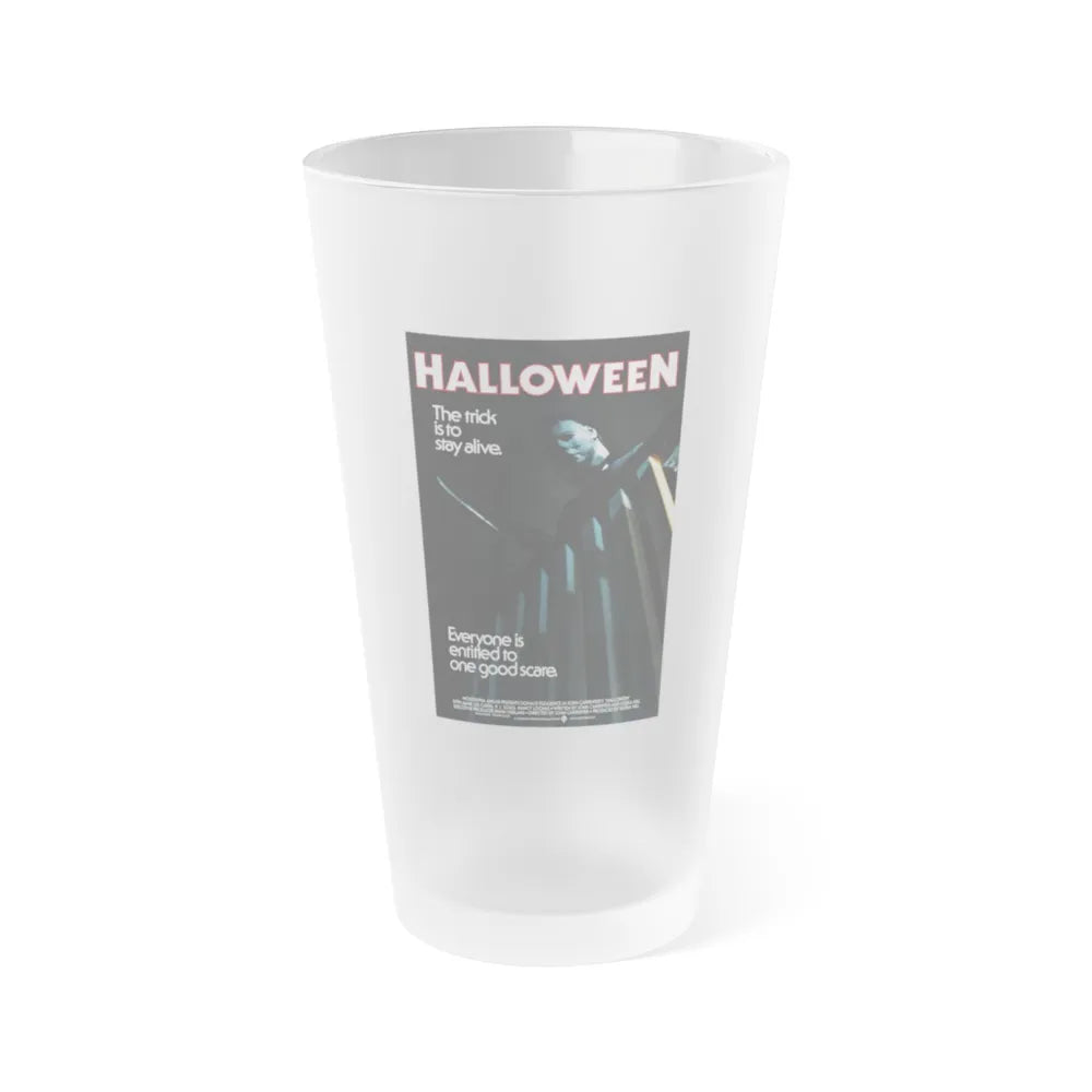 HALLOWEEN (3) 1978 Movie Poster - Frosted Pint Glass 16oz-16oz-Frosted-Go Mug Yourself