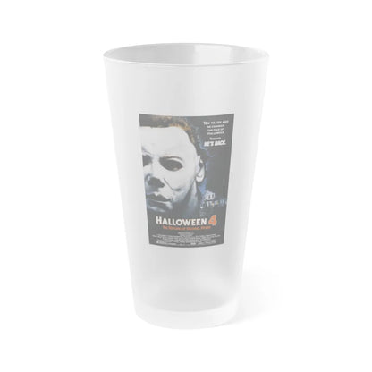 HALLOWEEN 4 1988 Movie Poster - Frosted Pint Glass 16oz-16oz-Frosted-Go Mug Yourself