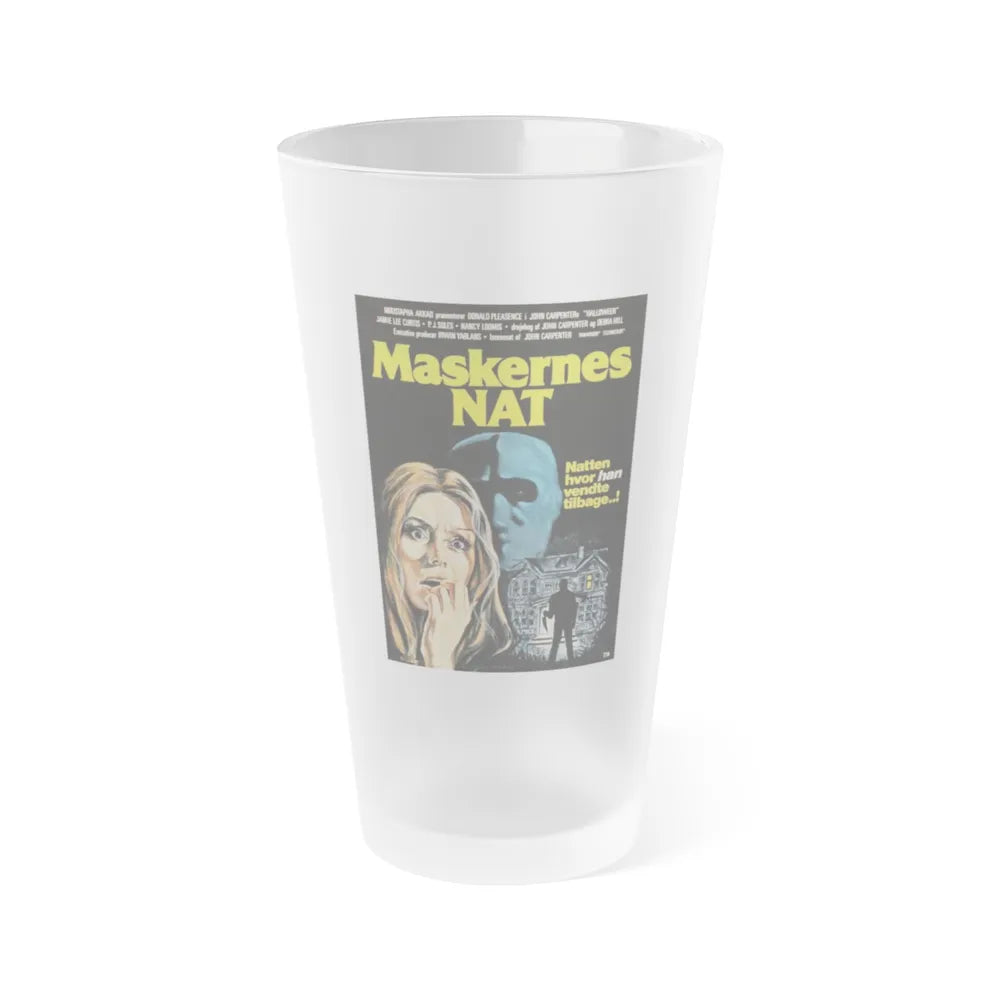 HALLOWEEN (DANISH) 1978 Movie Poster - Frosted Pint Glass 16oz-16oz-Frosted-Go Mug Yourself