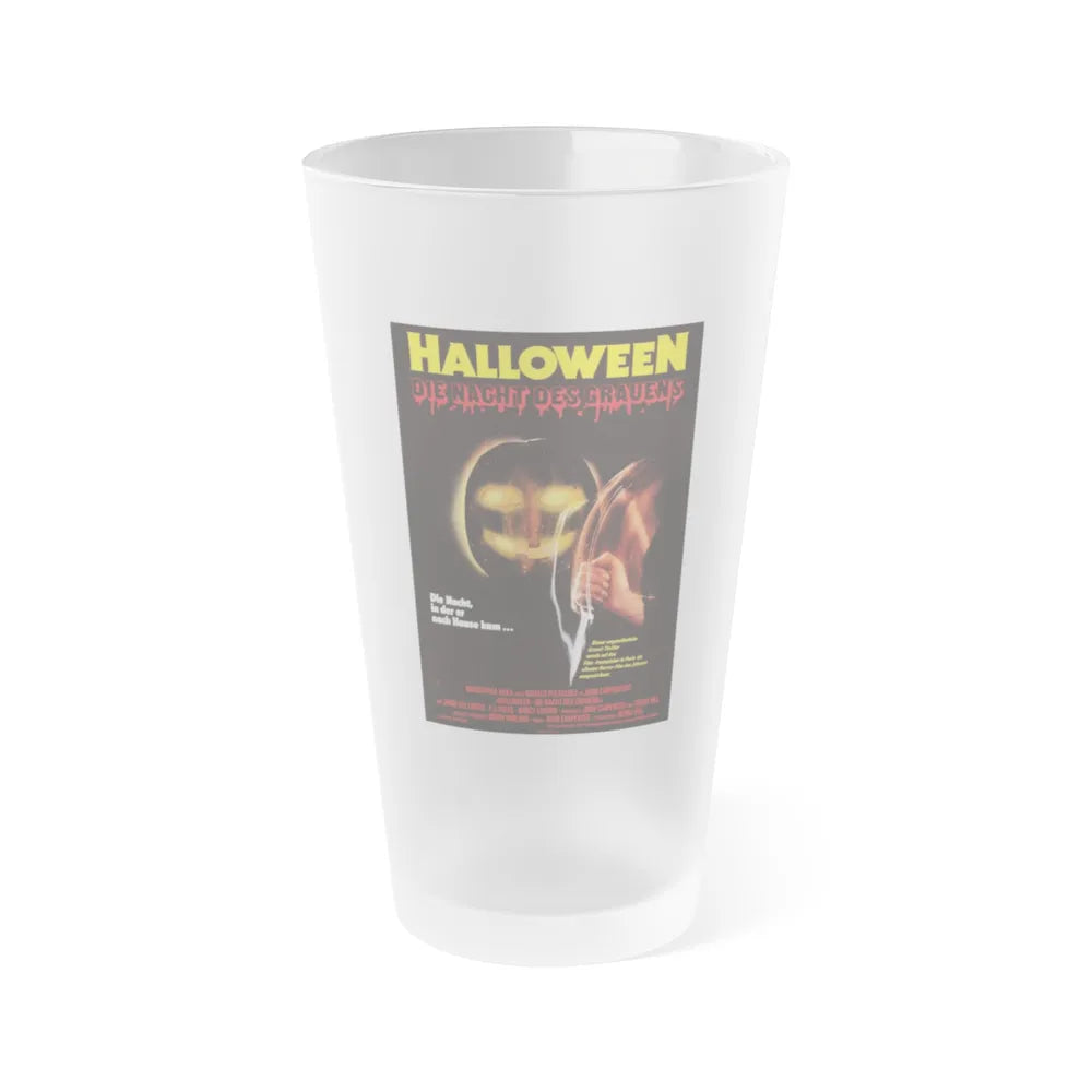 HALLOWEEN (GERMAN) 1978 Movie Poster - Frosted Pint Glass 16oz-Go Mug Yourself