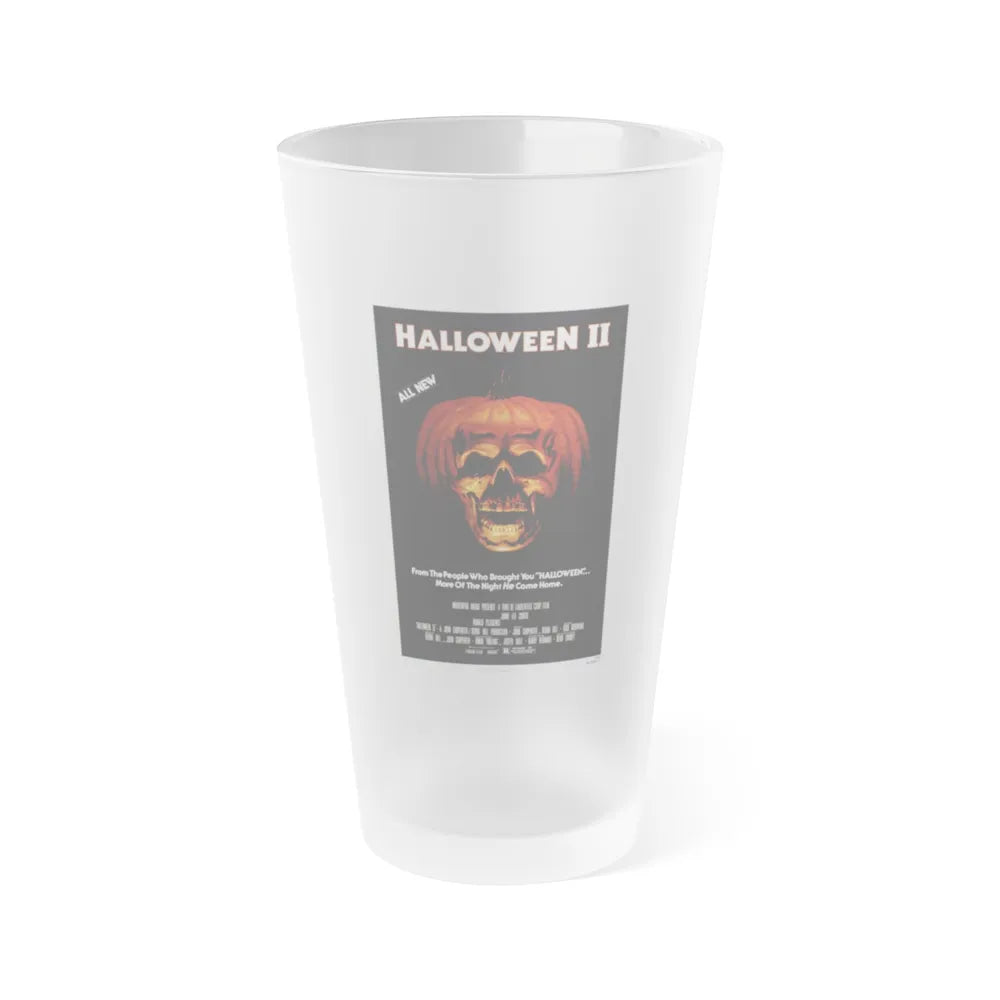 HALLOWEEN II 1981 Movie Poster - Frosted Pint Glass 16oz-16oz-Frosted-Go Mug Yourself