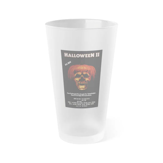 HALLOWEEN II 1981 Movie Poster - Frosted Pint Glass 16oz-16oz-Frosted-Go Mug Yourself