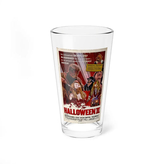 HALLOWEEN II (REMAKE RETROPOSTER) 1981 Movie Poster - Pint Glass 16oz 16oz - Go Mug Yourself