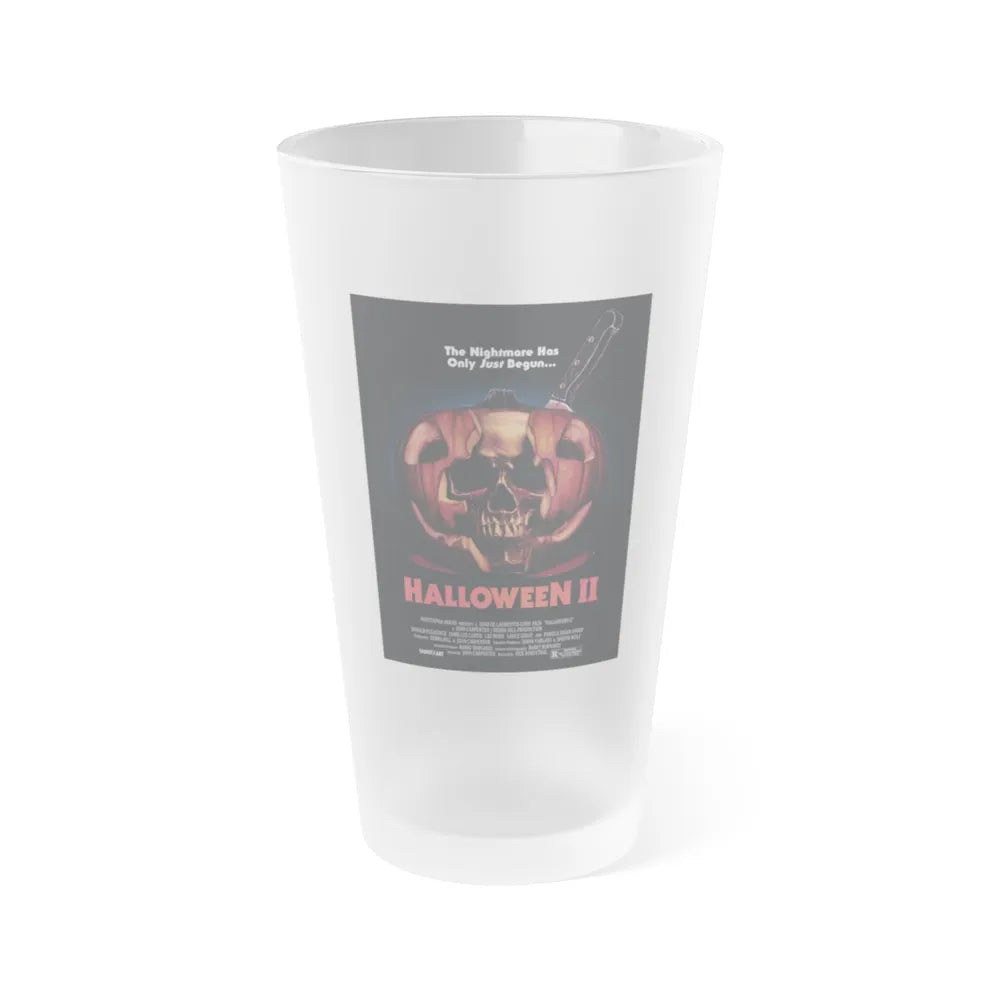 HALLOWEEN II (SADISTART) 1981 Movie Poster - Frosted Pint Glass 16oz-16oz-Frosted-Go Mug Yourself