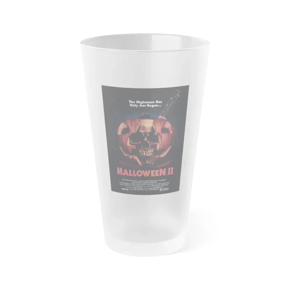 HALLOWEEN II (SADISTART) 1981 Movie Poster - Frosted Pint Glass 16oz 16oz Frosted - Go Mug Yourself