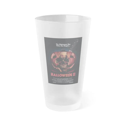 HALLOWEEN II (SADISTART) 1981 Movie Poster - Frosted Pint Glass 16oz 16oz Frosted - Go Mug Yourself