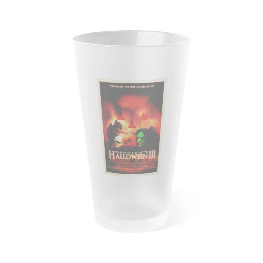 HALLOWEEN III 1982 Movie Poster - Frosted Pint Glass 16oz-16oz-Frosted-Go Mug Yourself