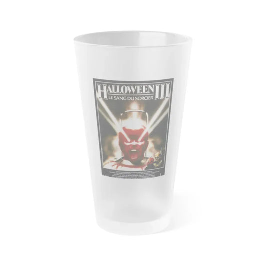 HALLOWEEN III (FRENCH) 1982 Movie Poster - Frosted Pint Glass 16oz 16oz Frosted - Go Mug Yourself