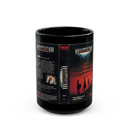 HALLOWEEN III SEASON OF THE WITCH (VHS COVER) - Black Coffee Mug 15oz - Go Mug Yourself