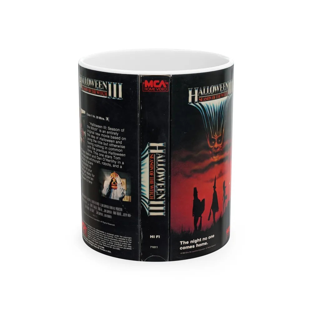 HALLOWEEN III SEASON OF THE WITCH (VHS COVER) - White Coffee Mug-11oz-Go Mug Yourself