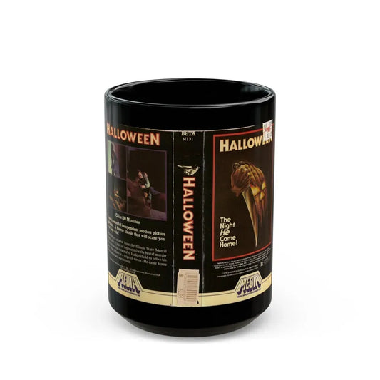 HALLOWEEN MEDIA HOME ENTERTAINMENT (VHS COVER) - Black Coffee Mug 15oz - Go Mug Yourself