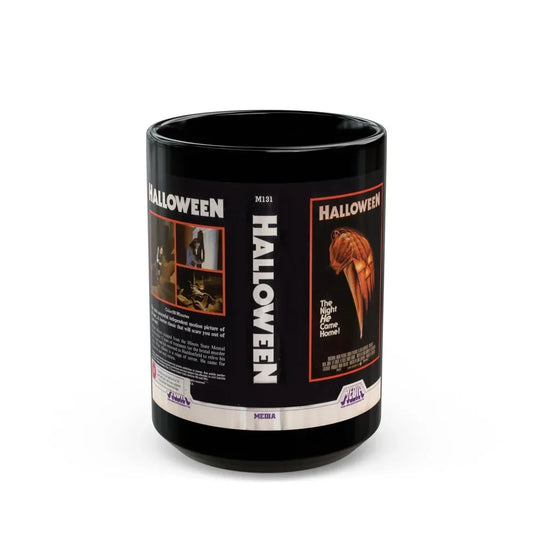 HALLOWEEN MEDIA HOME ENTERTAINMENT VHS (VHS COVER) - Black Coffee Mug 15oz - Go Mug Yourself