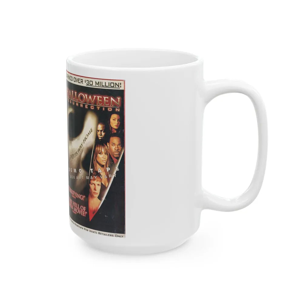 HALLOWEEN RESURRECTION DEMO TAPE SCREENER FOR RETAILERS ONLY (VHS COVER) - White Coffee Mug-Go Mug Yourself