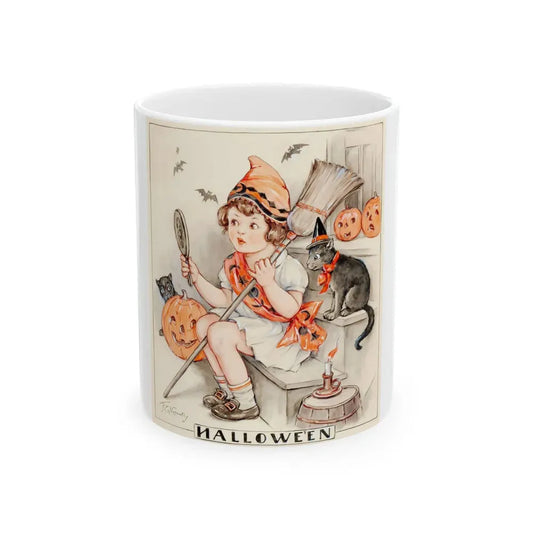 Halloween Spirits, Hearth and Home magazine cover - White Coffee Mug 11oz - Go Mug Yourself