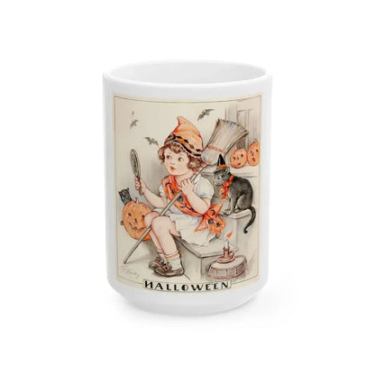 Halloween Spirits, Hearth and Home magazine cover - White Coffee Mug 15oz - Go Mug Yourself