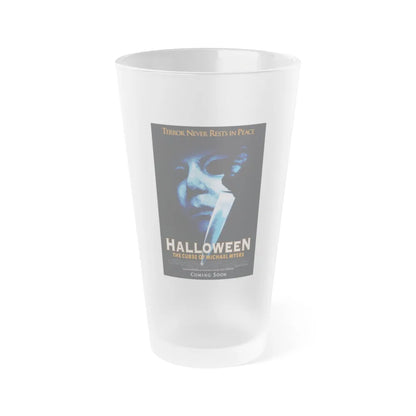 HALLOWEEN THE CURSE OF MICHEAL MEYERS 1995 Movie Poster - Frosted Pint Glass 16oz-16oz-Frosted-Go Mug Yourself