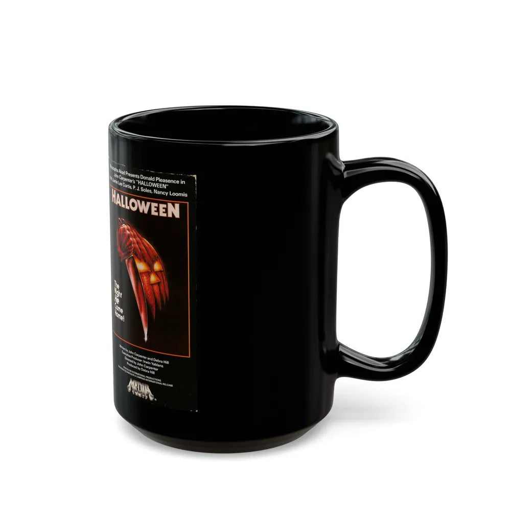 HALLOWEEN (VHS COVER) - Black Coffee Mug-Go Mug Yourself