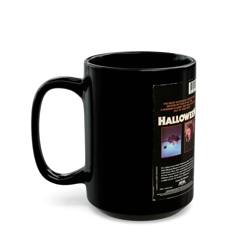 HALLOWEEN (VHS COVER) - Black Coffee Mug-Go Mug Yourself