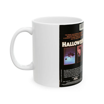 HALLOWEEN (VHS COVER) - White Coffee Mug-Go Mug Yourself