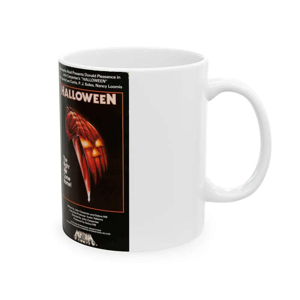 HALLOWEEN (VHS COVER) - White Coffee Mug-Go Mug Yourself