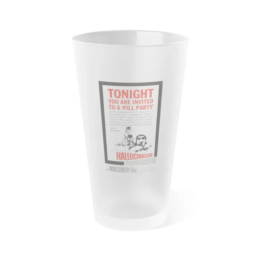 HALLUCINATION GENERATION 1966 Movie Poster - Frosted Pint Glass 16oz 16oz Frosted - Go Mug Yourself