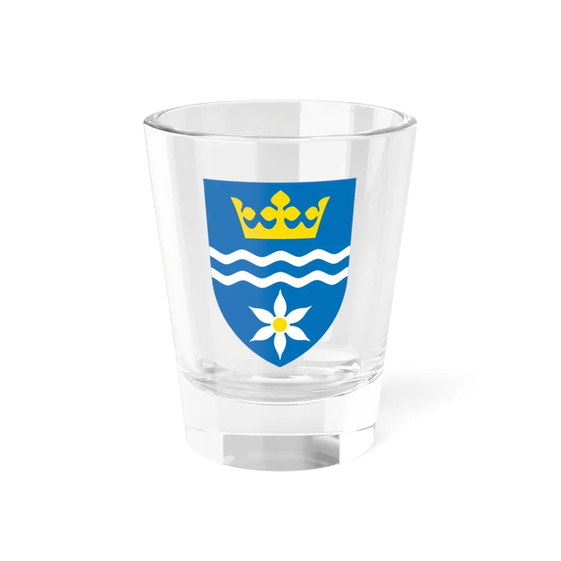Halsnæs Kommune coa (Denmark) (Coat of Arms) Shot Glass 1.5oz 1.5oz - Go Mug Yourself