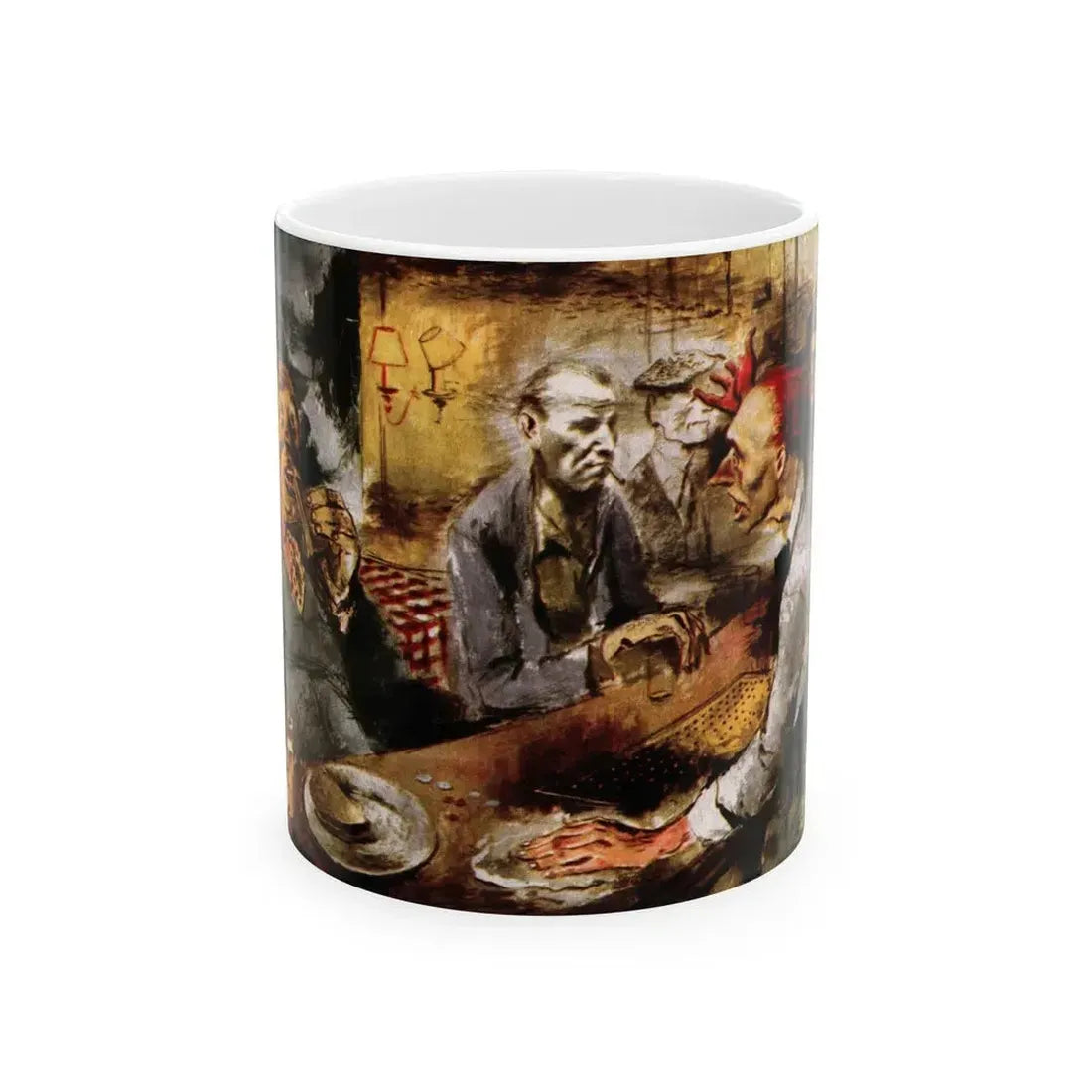 Ham on Cheese on Rye, Collier's, May 29, 1948 - White Coffee Mug 11oz - Go Mug Yourself