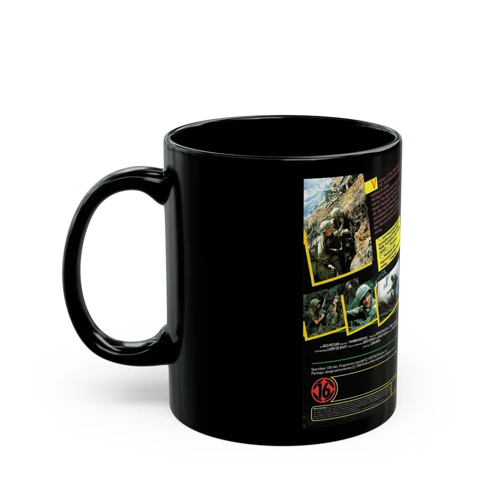 HAMBURGER HILL (VHS COVER) - Black Coffee Mug-Go Mug Yourself