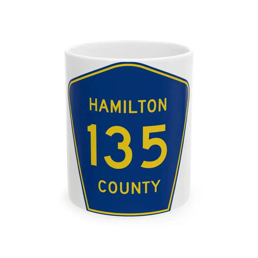 Hamilton County 135 (Florida) (Road Sign) White Coffee Mug 11oz - Go Mug Yourself