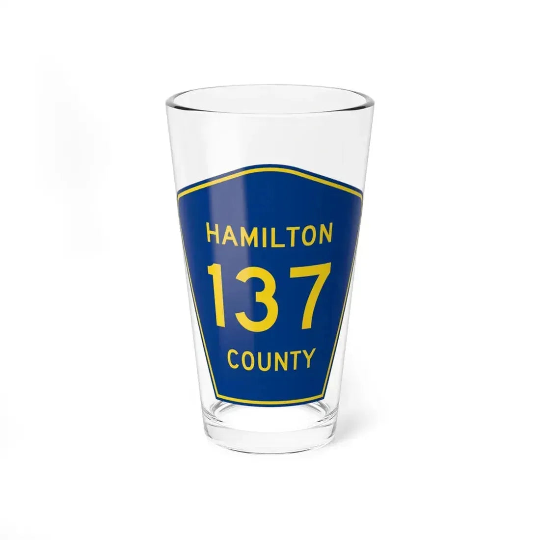 Hamilton County 137 (Florida) (Road Sign) Pint Glass 16oz 16oz - Go Mug Yourself