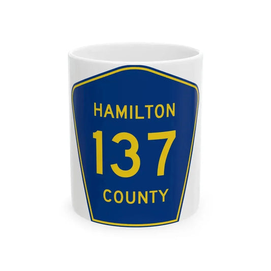 Hamilton County 137 (Florida) (Road Sign) White Coffee Mug 11oz - Go Mug Yourself