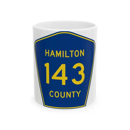 Hamilton County 143 (Florida) (Road Sign) White Coffee Mug 11oz - Go Mug Yourself
