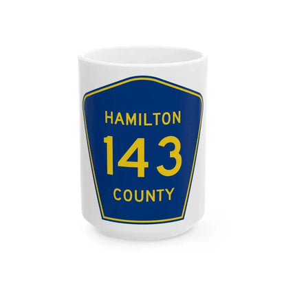 Hamilton County 143 (Florida) (Road Sign) White Coffee Mug 15oz - Go Mug Yourself