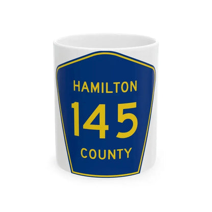 Hamilton County 145 (Florida) (Road Sign) White Coffee Mug 11oz - Go Mug Yourself