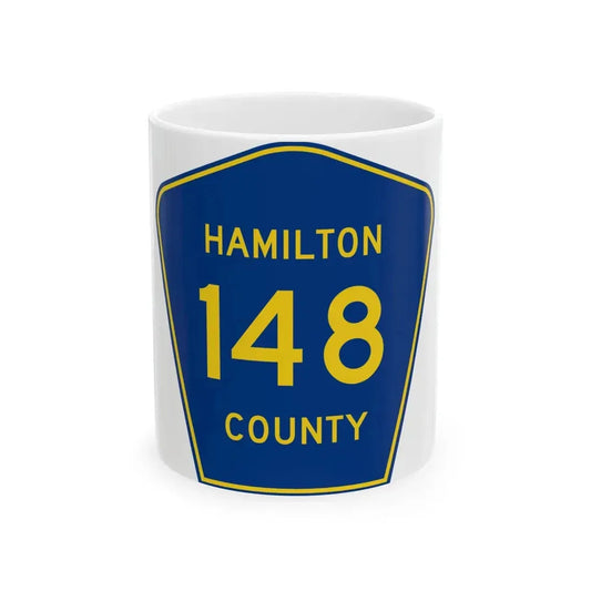 Hamilton County 148 (Florida) (Road Sign) White Coffee Mug 11oz - Go Mug Yourself